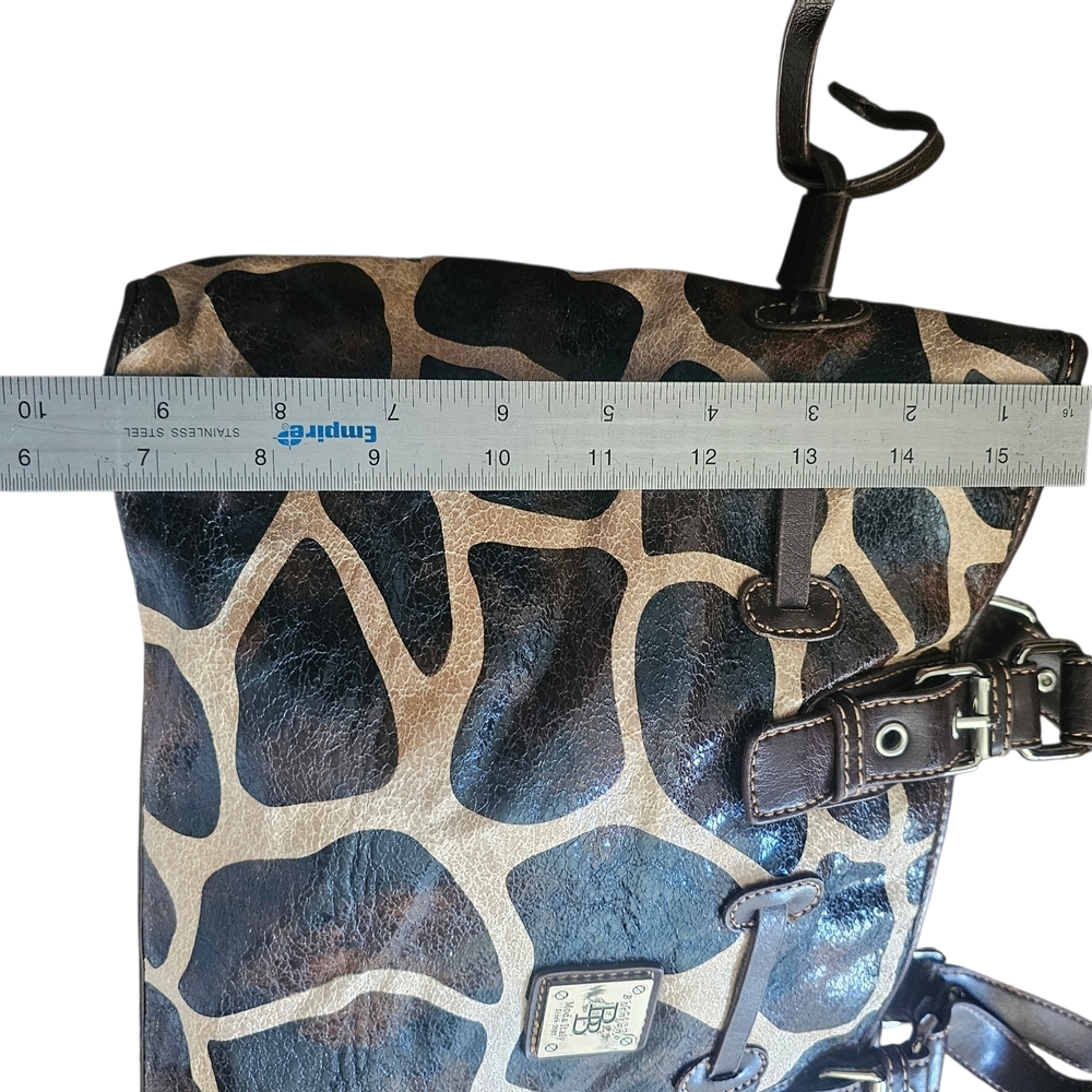 B.Brentano Moda Italy Animal Print Leather Shoulder Purse Hand Bag - Picture 11 of 16